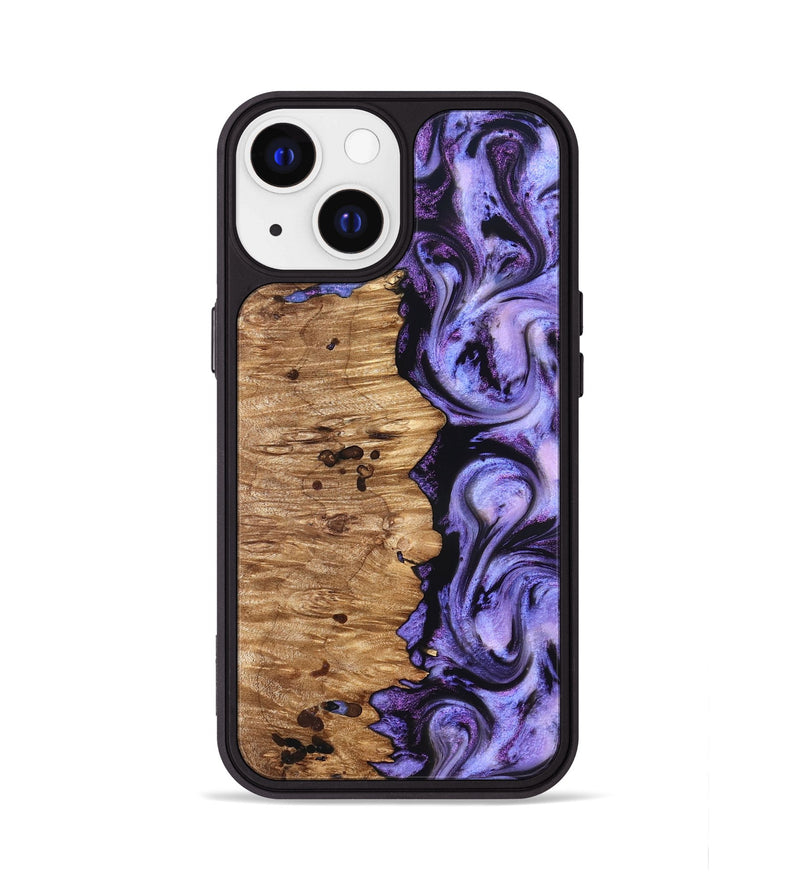 iPhone 13 Wood Phone Case - Davin (Purple, 827311)