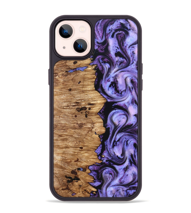 iPhone 14 Plus Wood Phone Case - Davin (Purple, 827311)