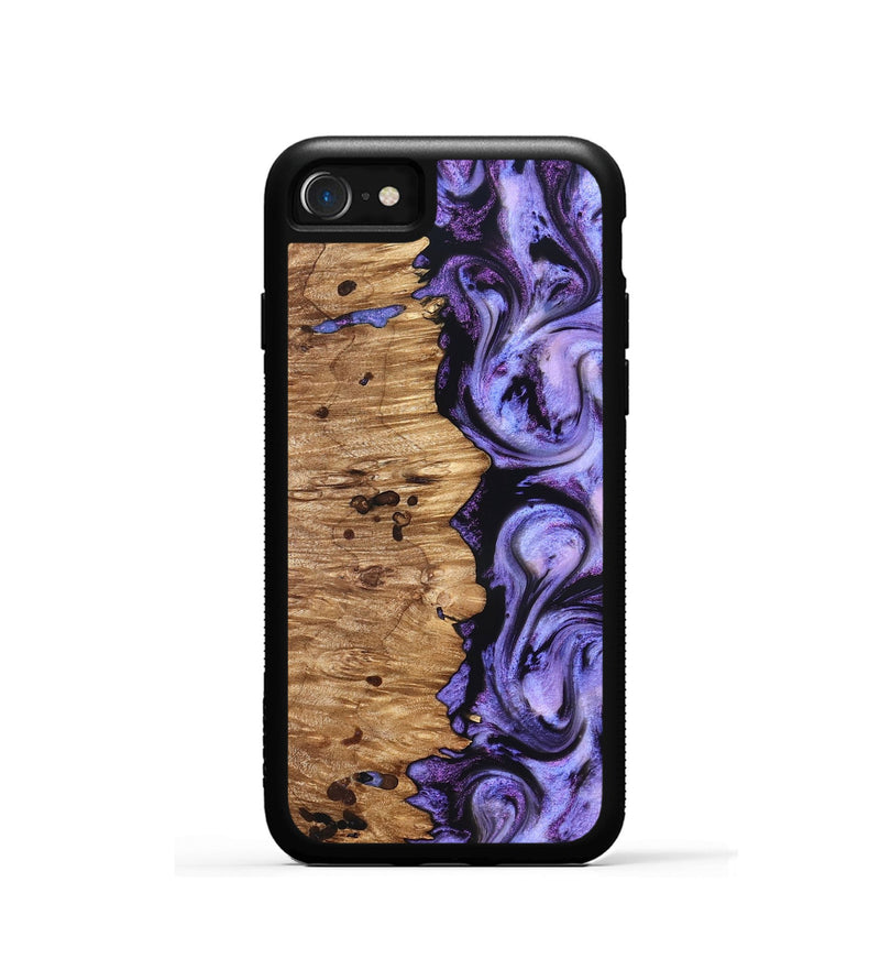 iPhone SE Wood Phone Case - Davin (Purple, 827311)