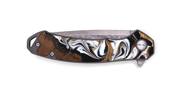 EDC Wood Pocket Knife - Holden (Black & White, 827312)