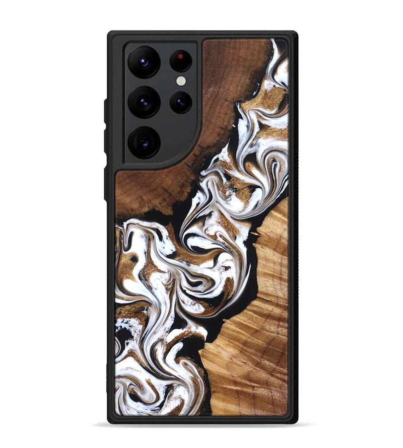 Galaxy S22 Ultra Wood Phone Case - Holden (Black & White, 827312)