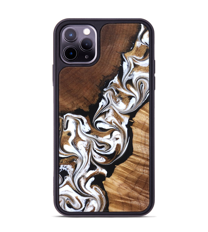 iPhone 11 Pro Max Wood Phone Case - Holden (Black & White, 827312)