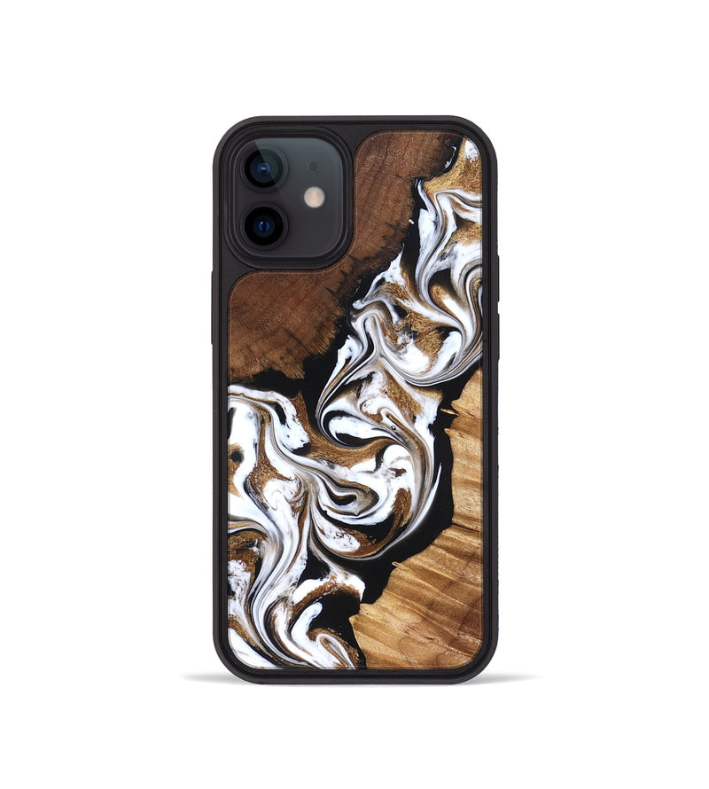 iPhone 12 mini Wood Phone Case - Holden (Black & White, 827312)