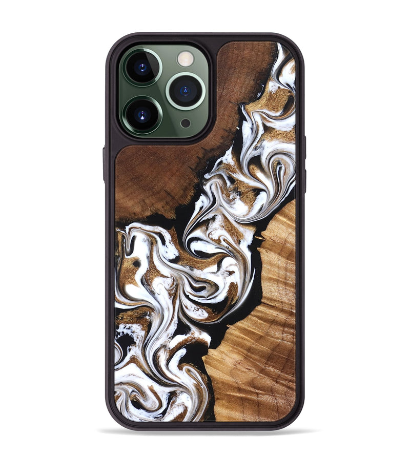 iPhone 13 Pro Max Wood Phone Case - Holden (Black & White, 827312)