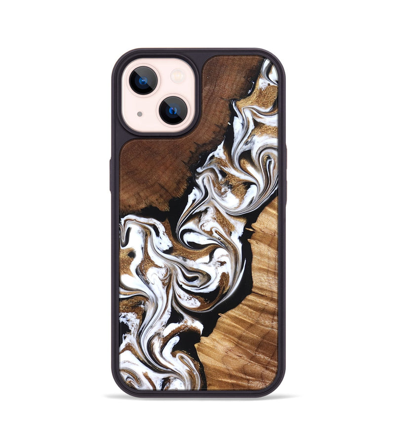 iPhone 14 Wood Phone Case - Holden (Black & White, 827312)