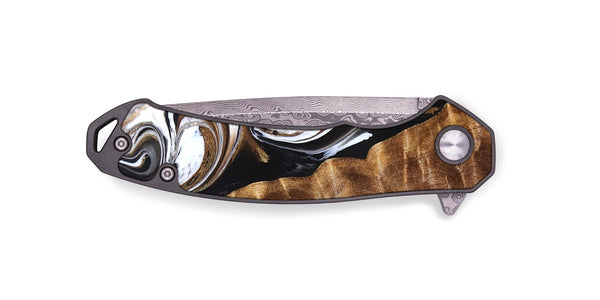 EDC Wood Pocket Knife - Tracie (Black & White, 827313)