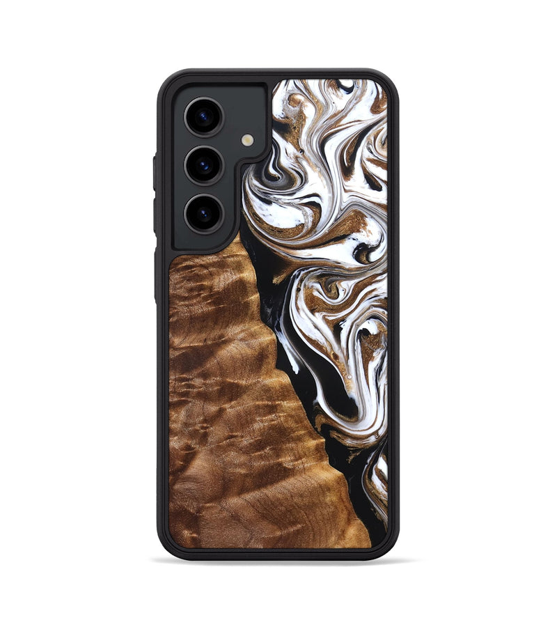 Galaxy S24 Wood Phone Case - Tracie (Black & White, 827313)