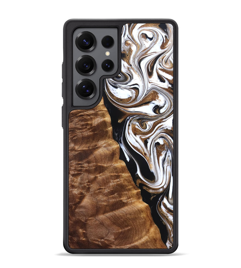 Galaxy S25 Ultra Wood Phone Case - Tracie (Black & White, 827313)
