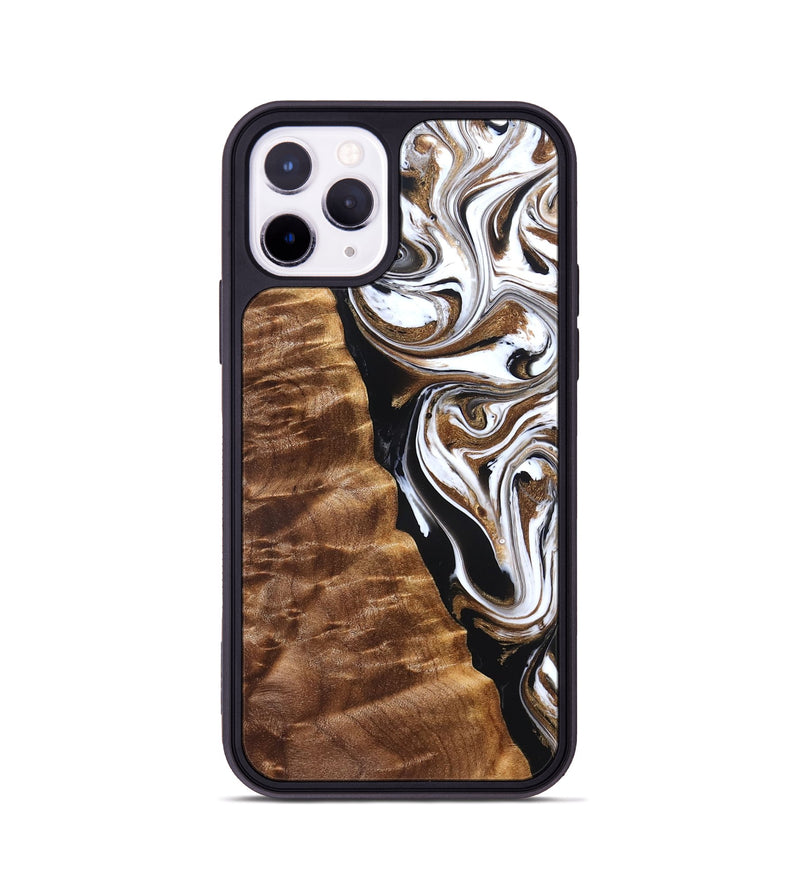 iPhone 11 Pro Wood Phone Case - Tracie (Black & White, 827313)