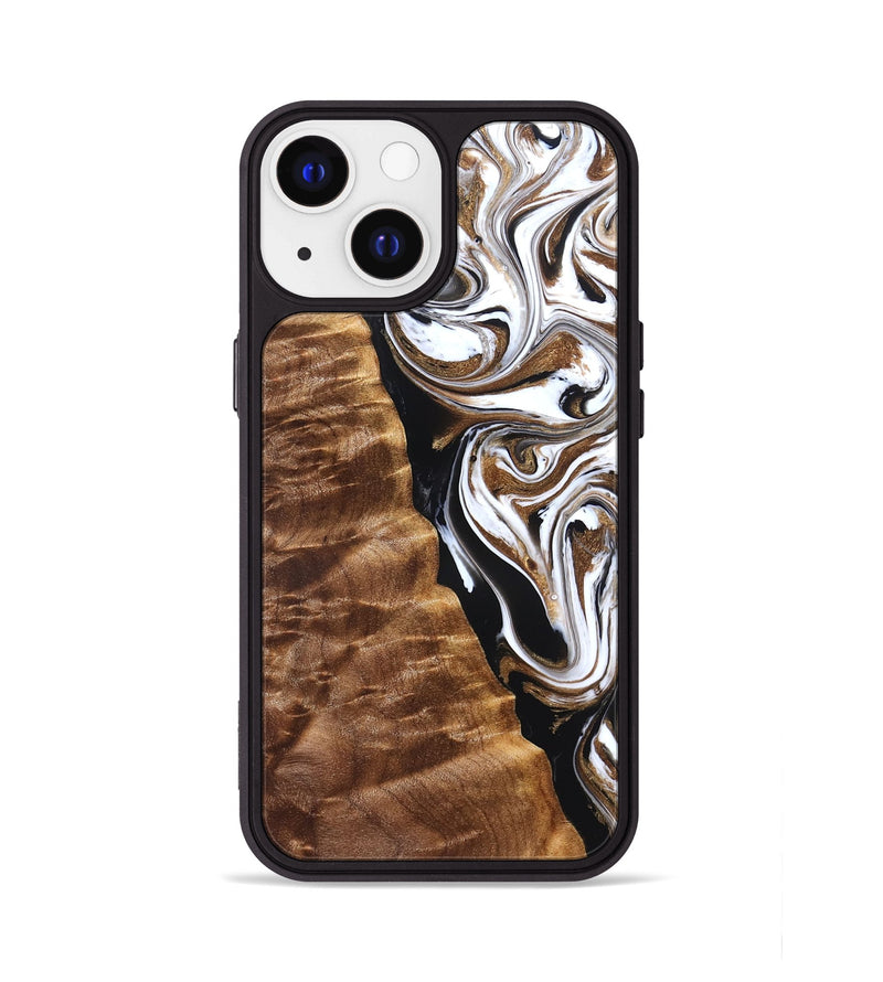 iPhone 13 Wood Phone Case - Tracie (Black & White, 827313)