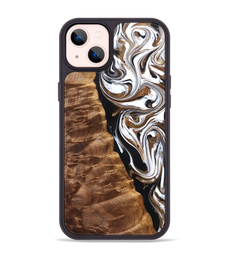 iPhone 14 Plus Wood Phone Case - Tracie (Black & White, 827313)