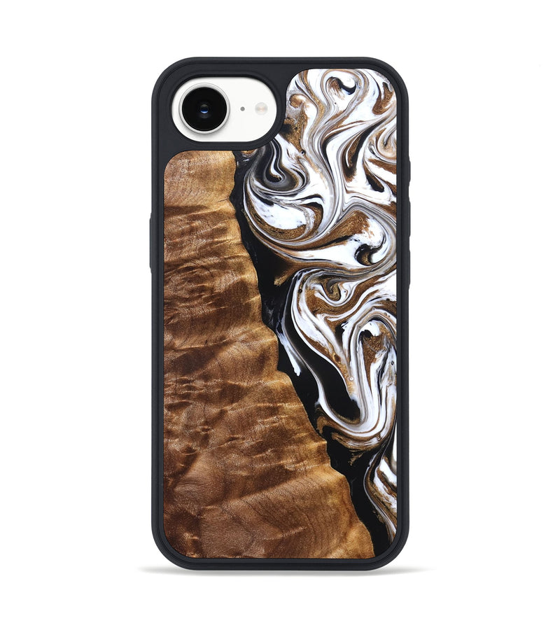 iPhone 16e Wood Phone Case - Tracie (Black & White, 827313)