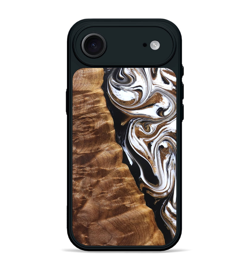 iPhone 17 Air Wood Phone Case - Tracie (Black & White, 827313)