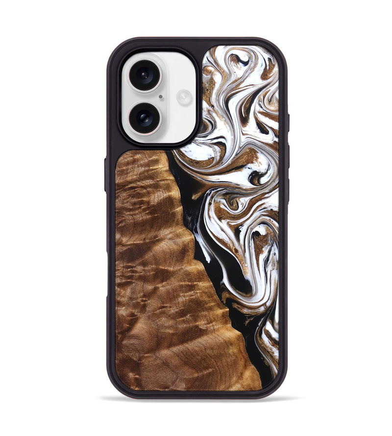 iPhone 17 Wood Phone Case - Tracie (Black & White, 827313)