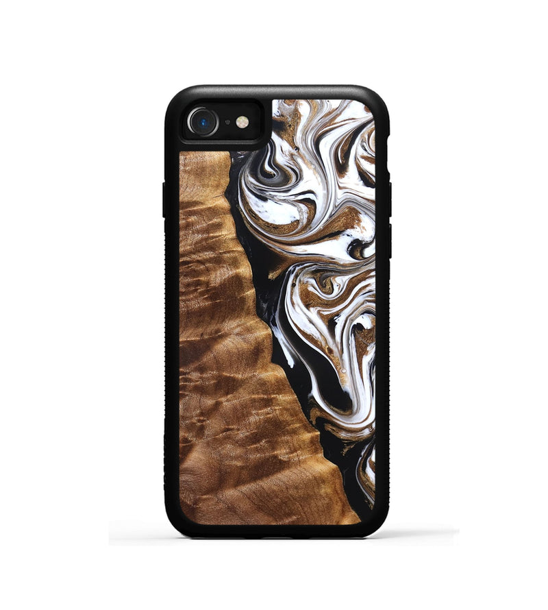 iPhone SE Wood Phone Case - Tracie (Black & White, 827313)