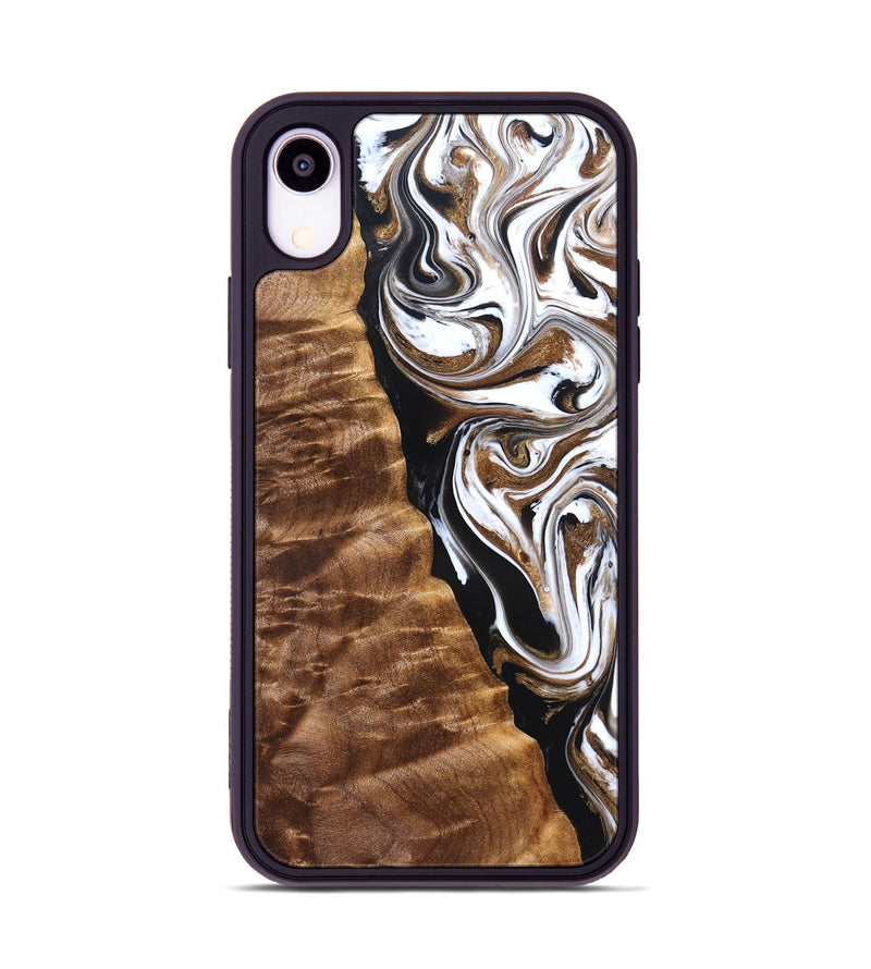 iPhone Xr Wood Phone Case - Tracie (Black & White, 827313)