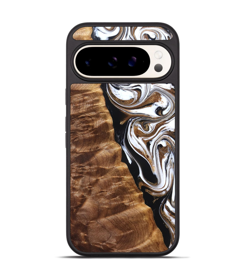 Pixel 9 Wood Phone Case - Tracie (Black & White, 827313)