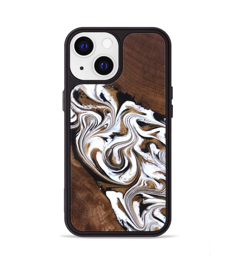 iPhone 13 Wood Phone Case - Darnell (Black & White, 827314)