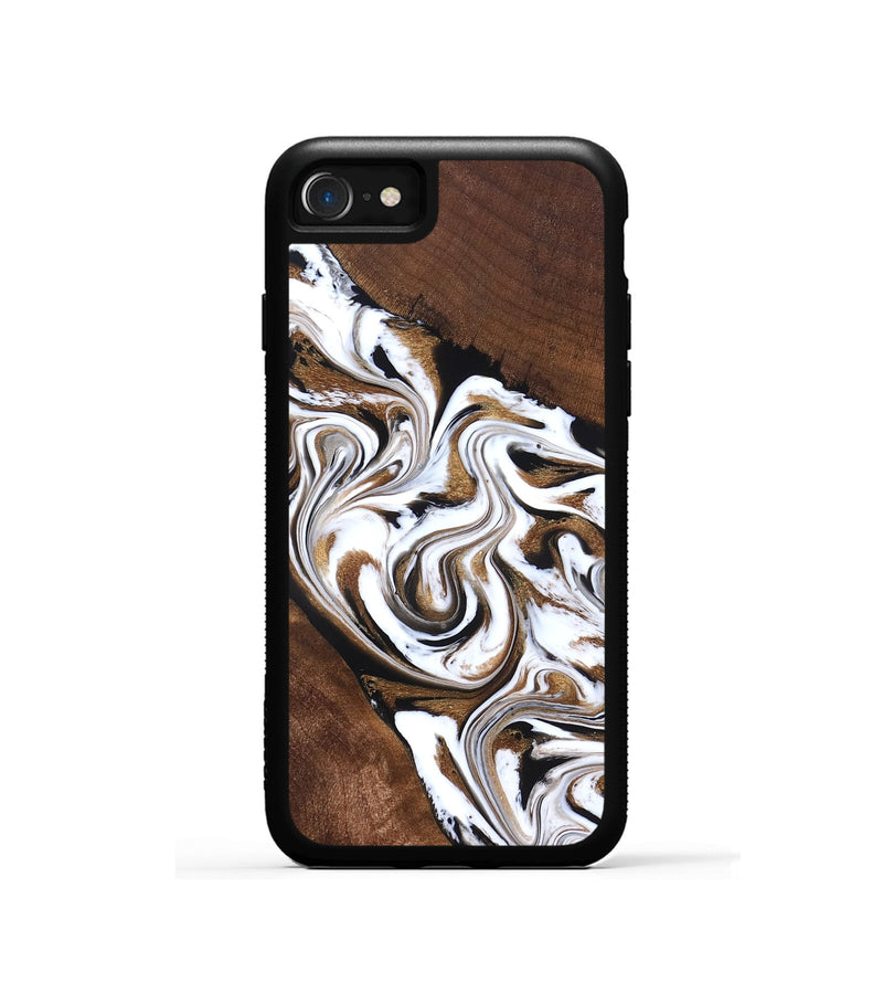 iPhone SE Wood Phone Case - Darnell (Black & White, 827314)