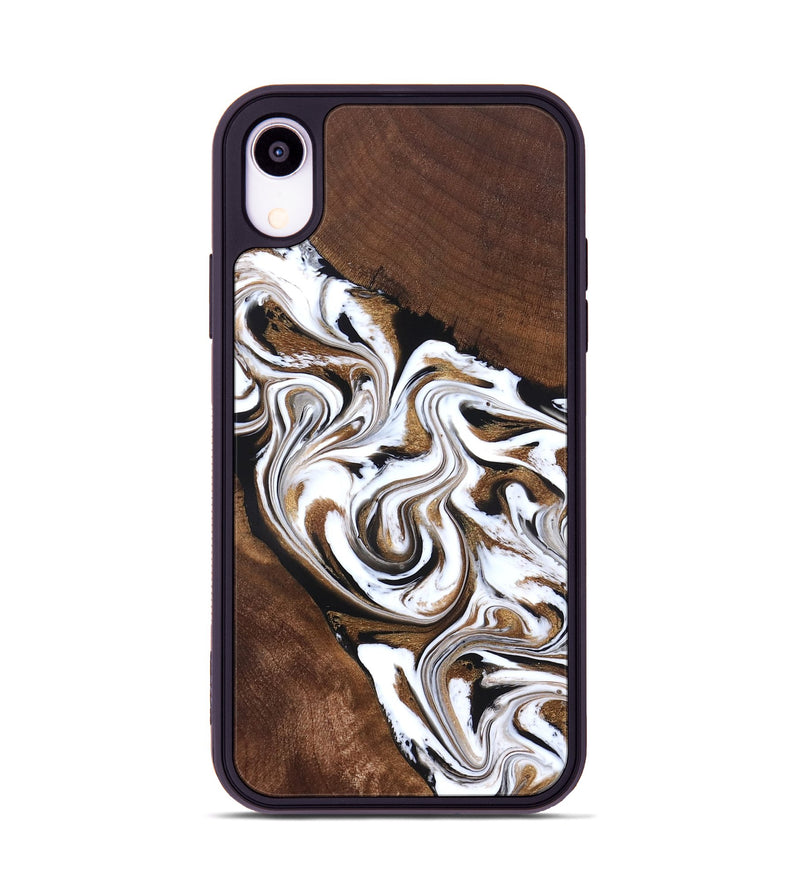 iPhone Xr Wood Phone Case - Darnell (Black & White, 827314)