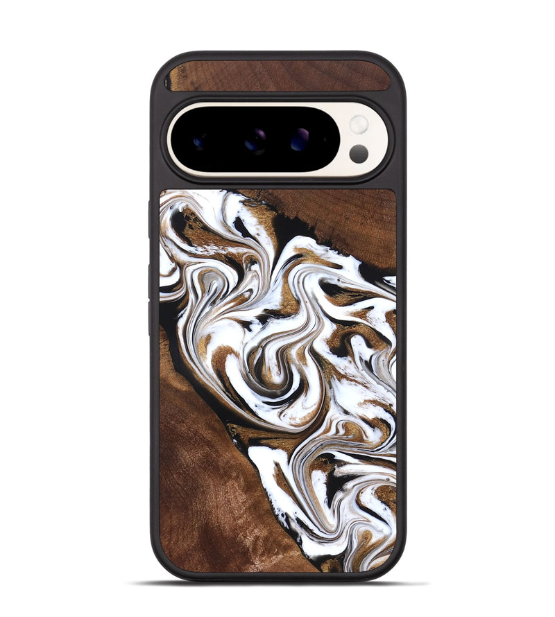 Pixel 9 Pro Wood Phone Case - Darnell (Black & White, 827314)
