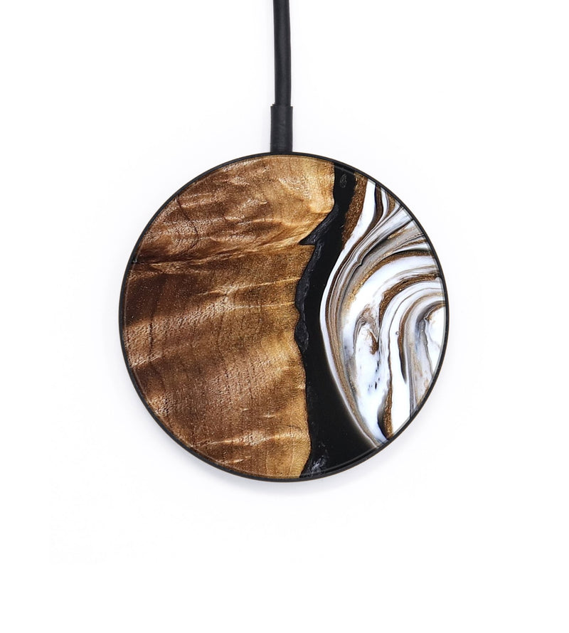 Circle Wood Wireless Charger - Tracee (Black & White, 827315)