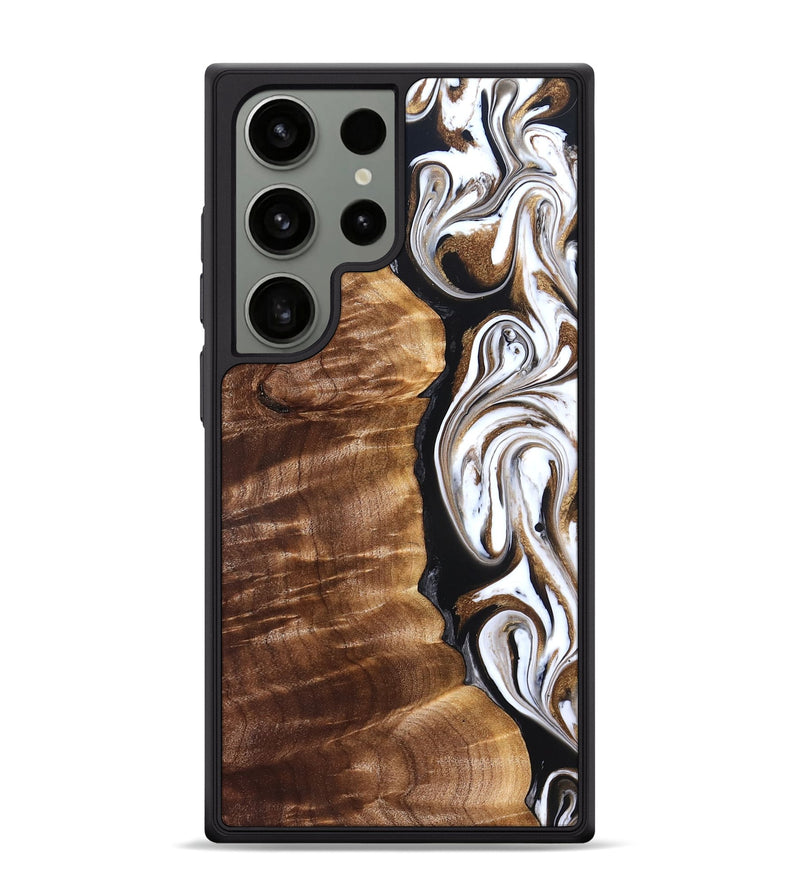 Galaxy S24 Ultra Wood Phone Case - Tracee (Black & White, 827315)