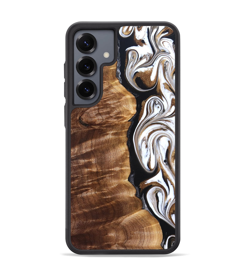 Galaxy S25 Plus Wood Phone Case - Tracee (Black & White, 827315)