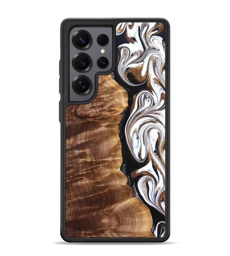 Galaxy S25 Ultra Wood Phone Case - Tracee (Black & White, 827315)
