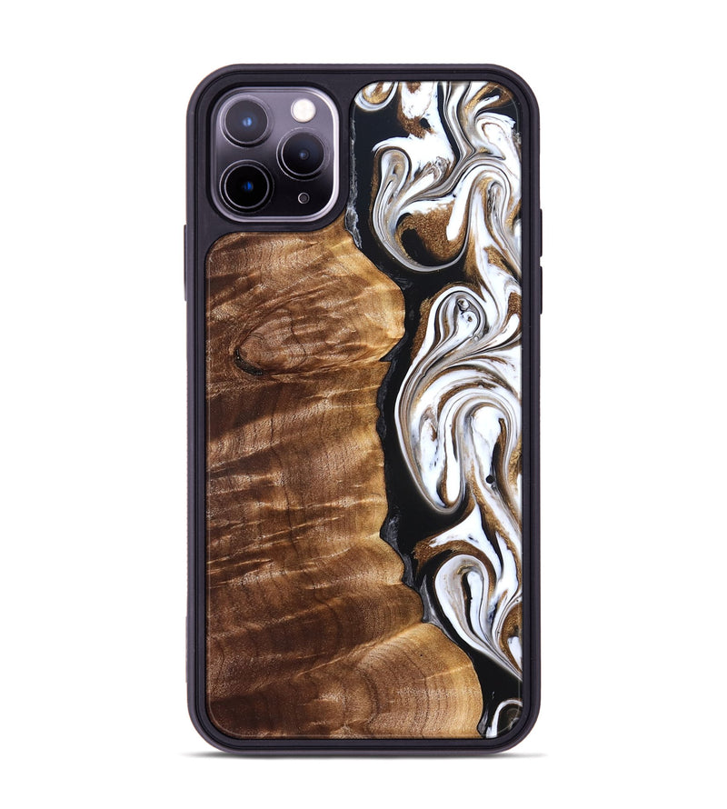 iPhone 11 Pro Max Wood Phone Case - Tracee (Black & White, 827315)