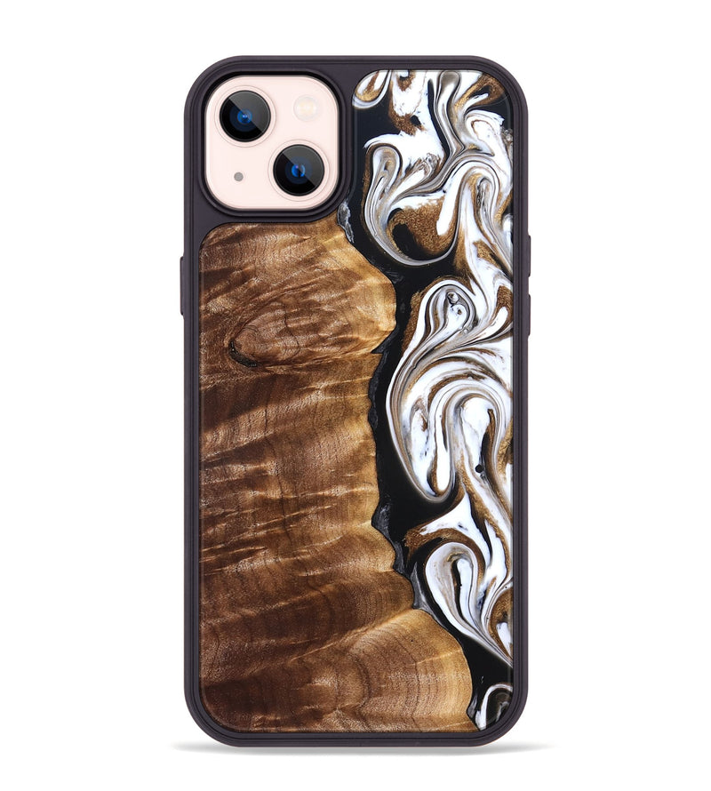 iPhone 14 Plus Wood Phone Case - Tracee (Black & White, 827315)