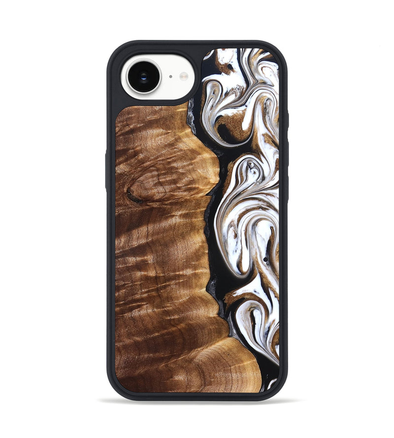 iPhone 16e Wood Phone Case - Tracee (Black & White, 827315)