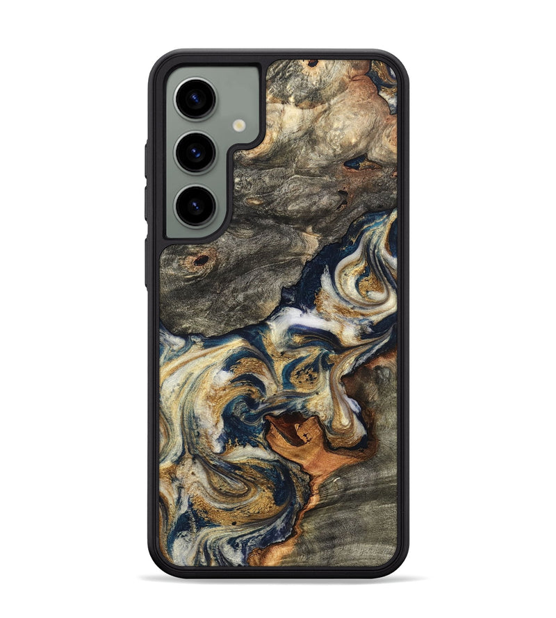 Galaxy S24 Plus Wood Phone Case - Reva (Teal & Gold, 827316)