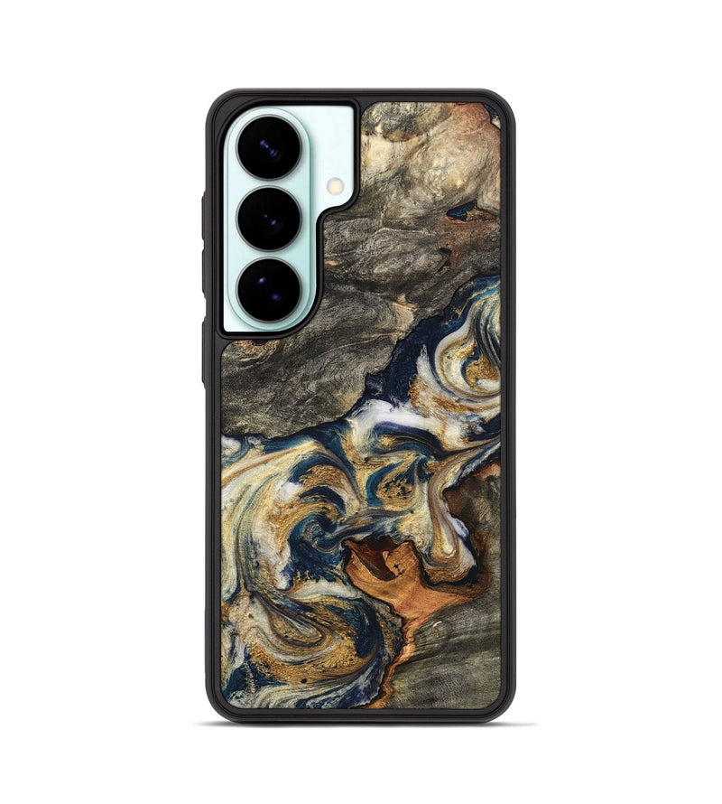 Galaxy S26 Wood Phone Case - Reva (Teal & Gold, 827316)