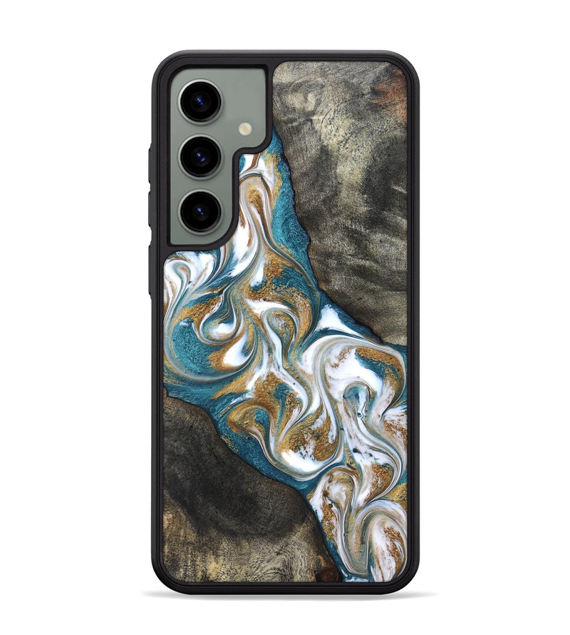 Galaxy S24 Plus Wood Phone Case - Payten (Teal & Gold, 827318)