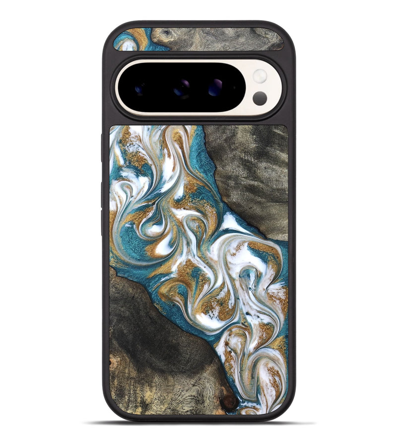 Pixel 9 Pro XL Wood Phone Case - Payten (Teal & Gold, 827318)