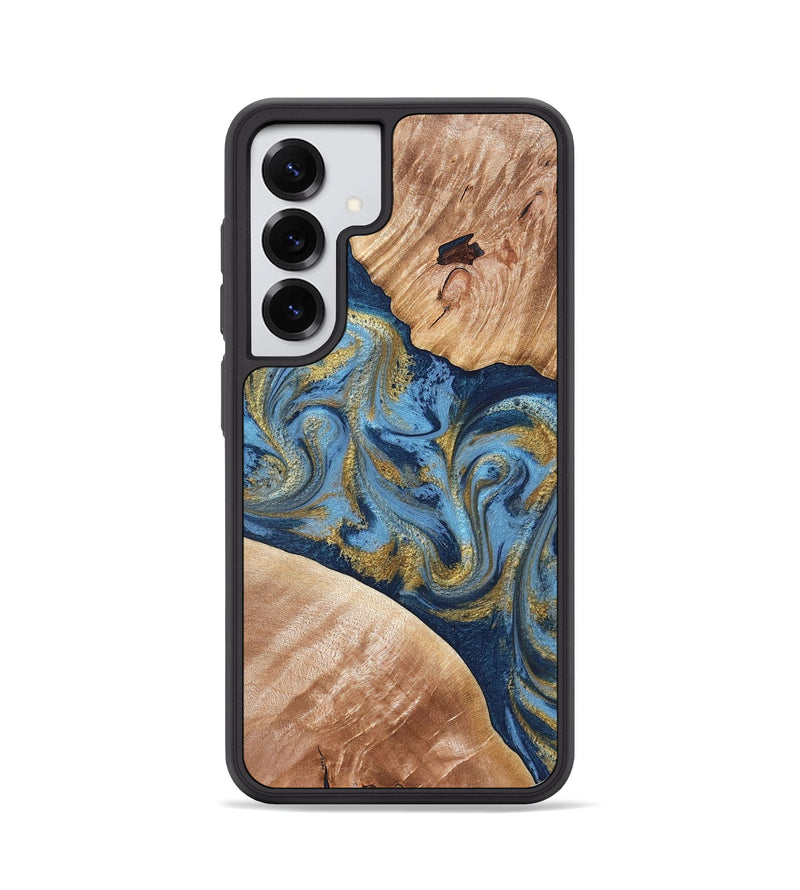 Galaxy S25 Wood Phone Case - Jakai (Teal & Gold, 827319)