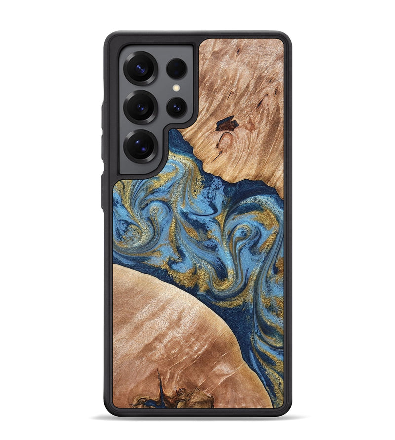 Galaxy S25 Ultra Wood Phone Case - Jakai (Teal & Gold, 827319)