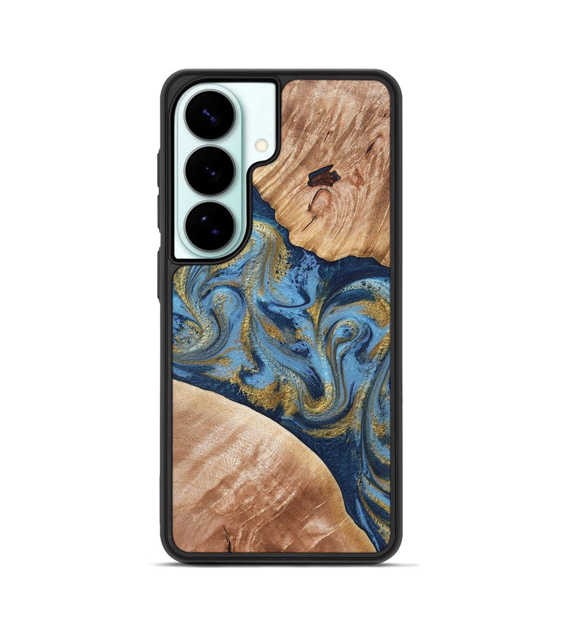 Galaxy S26 Wood Phone Case - Jakai (Teal & Gold, 827319)