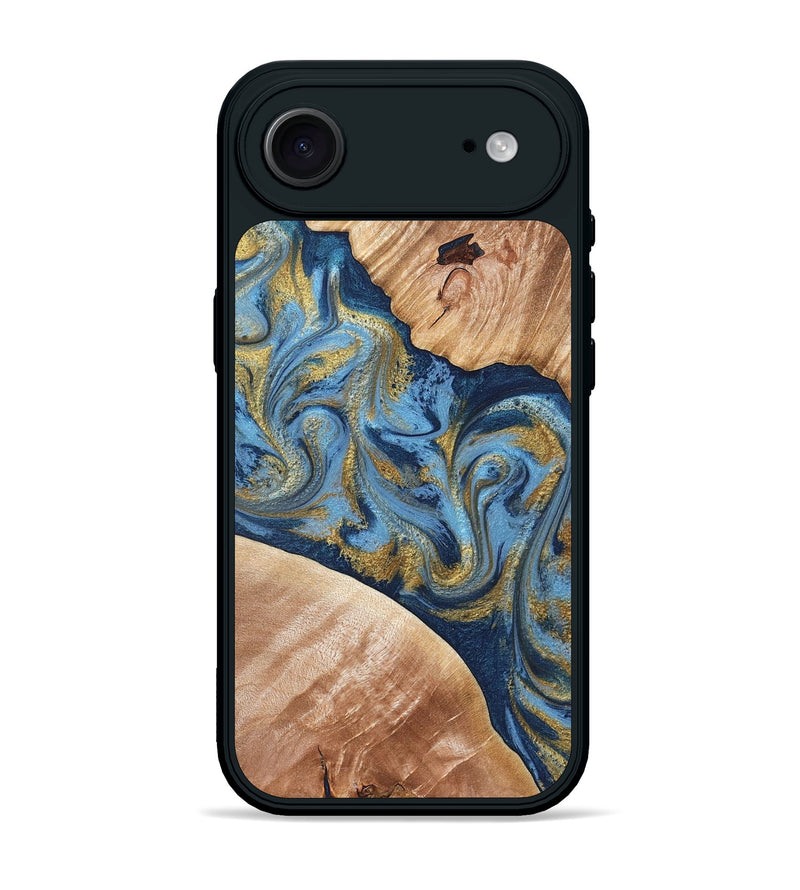 iPhone 17 Air Wood Phone Case - Jakai (Teal & Gold, 827319)