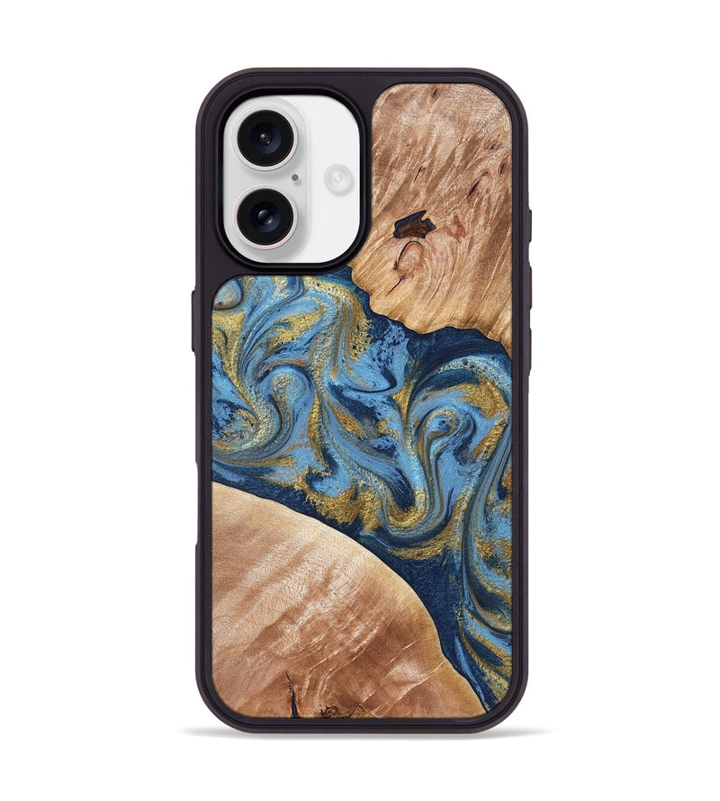 iPhone 17 Wood Phone Case - Jakai (Teal & Gold, 827319)