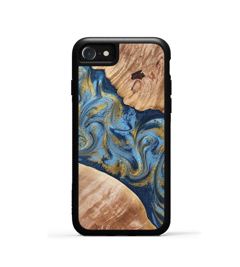 iPhone SE Wood Phone Case - Jakai (Teal & Gold, 827319)