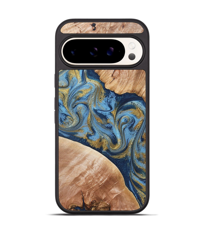 Pixel 9 Pro Wood Phone Case - Jakai (Teal & Gold, 827319)