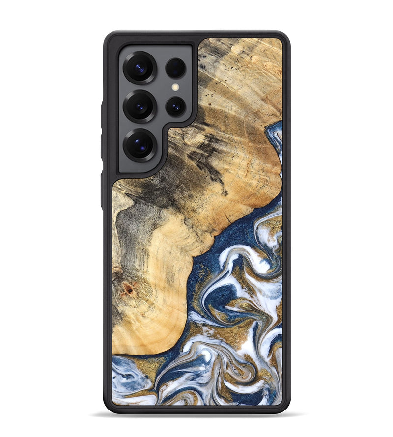 Galaxy S25 Ultra Wood Phone Case - Bryon (Teal & Gold, 827322)