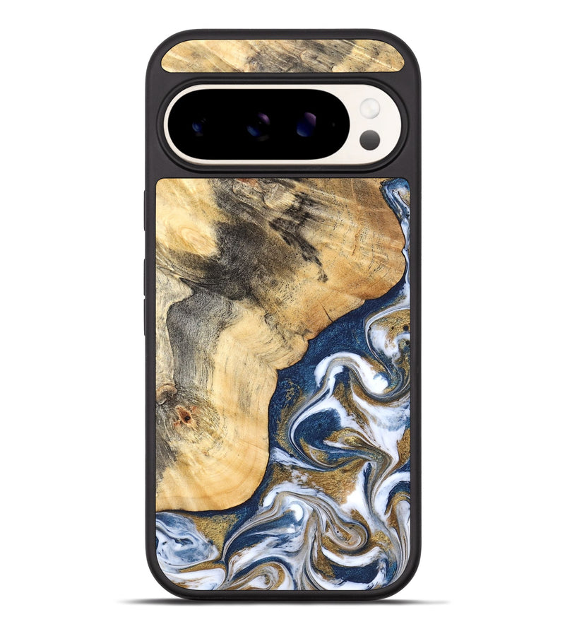 Pixel 9 Pro XL Wood Phone Case - Bryon (Teal & Gold, 827322)