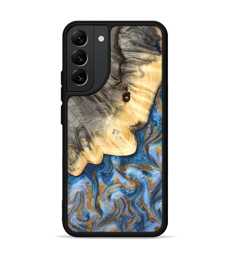 Galaxy S22 Plus Wood Phone Case - Kole (Teal & Gold, 827323)