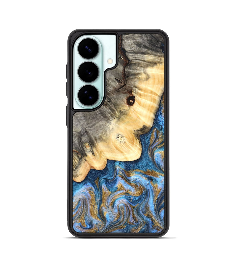 Galaxy S26 Wood Phone Case - Kole (Teal & Gold, 827323)