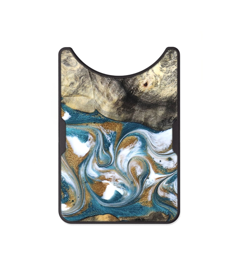 Alloy Wood Wallet - Harlow (Teal & Gold, 827324)