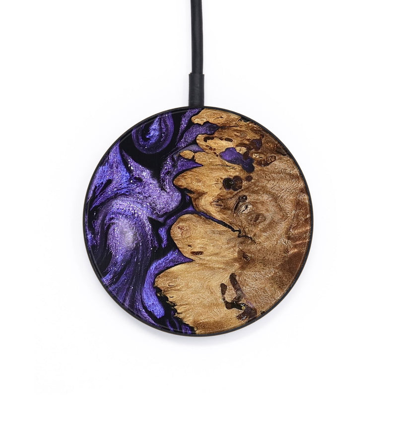 Circle Wood Wireless Charger - Dessie (Purple, 827330)