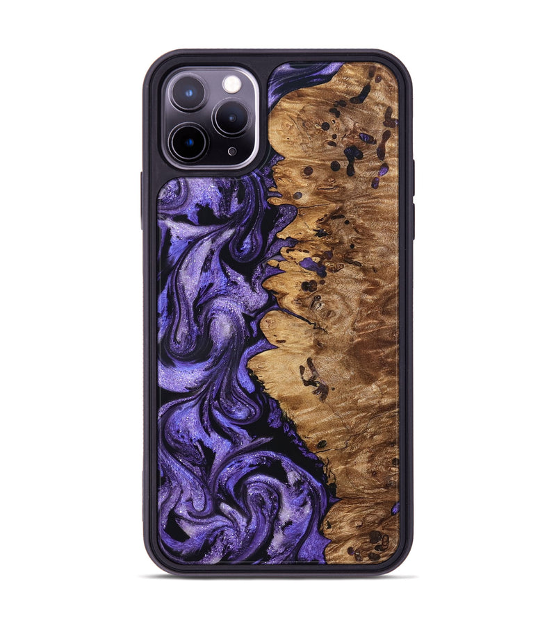 iPhone 11 Pro Max Wood Phone Case - Dessie (Purple, 827330)